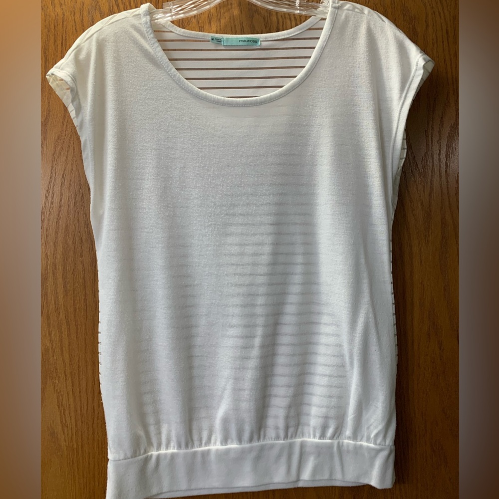 White Dolman Mesh Back Tee